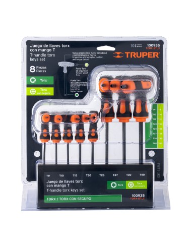 JUEGO 8 LLAVES TORX EXTRALARGAS TRUPER